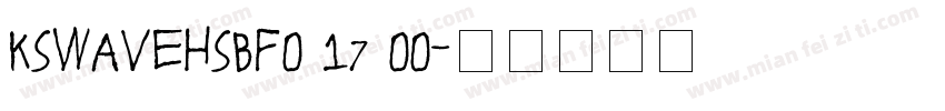 KSWAVEHSBF0 17 00字体转换
